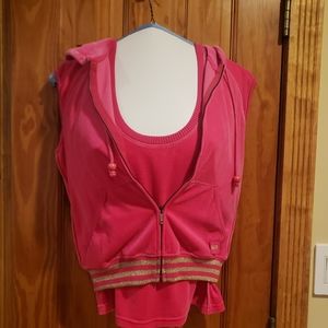 SONIA RYKIEL velour hooded twinset